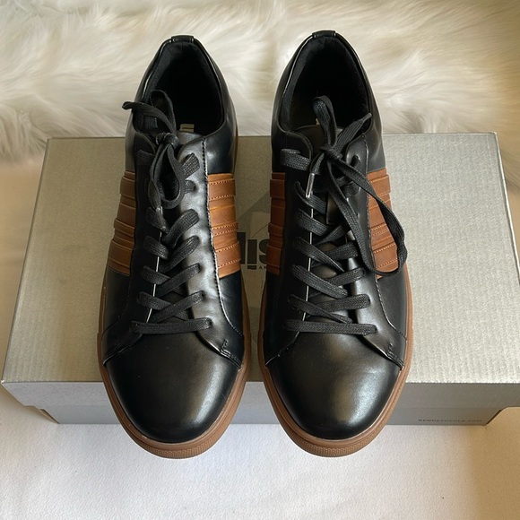 Unlisted Kenneth Cole Men’s Stand Mix Black/ Cognac Sneaker Size 8.5M. - Picture 1 of 7